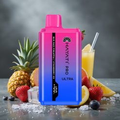 Hayati Pro Ultra 15000 Fúkací Vape Modrý Ananás Jahoda Ľad s 850mAh Batériou a 24ml E-Liquid