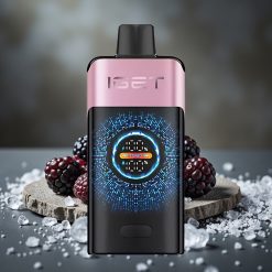 IGET ONE 12000 Puffs Disposable Vape Čierne Orechy a Ľad s Turbo Režimom a Veľkým OLED Displejom