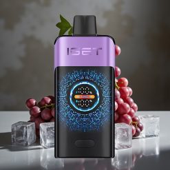 IGET ONE 12000 Puffs Disposable Vape Hroznový ľad s 2700 mAh Batériou a Veľkým OLED Displejom