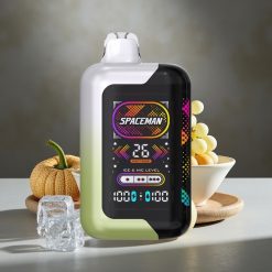 Spaceman SP40000 Zero Nikotín Disposable 20ml 0% Nikotínová Soľ Biela Hroznová Ľadová