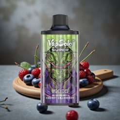 Vapsolo Super 15000 Puffs Disposable Vape Čučoriedka Čerešňa Brusnica 40ml 50mg