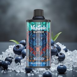 Vapsolo Super 15000 Puffs Disposable Vape Čučoriedkový ľad 40ml 850mAh Type-C